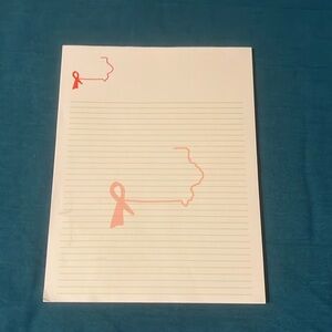 💝 10/$10 💝 Note Pad Red Ribbon (34 Pages)